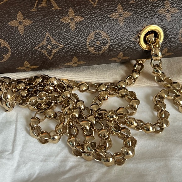 Louis Vuitton Victoire Chain Shoulder Bag Monogram Canvas Brown Raisin - Picture 7 of 16